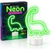 Nachtlamp Kind - Dino Lamp Kinderkamer - Neon LED nachtlamp Dinosaurus – Groen – USB & Batterij – Decoratieve Kinderkamer Lamp – 28,5 x 24,5 cm