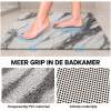 Antislipmat Douche Zacht & Waterdoorlatend - Wit - 60 x 60 cm - Incl. spons