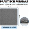 Antislipmat Douche Zacht & Waterdoorlatend - 60x60CM - Incl. Netspons - Antislip Douchemat Grijs – Anti Slip Douche Cabine Mat – Mat voor in de Badkamer - Badkamer accessoires