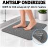 Antislipmat Douche Zacht & Waterdoorlatend - 60x60CM - Incl. Netspons - Antislip Douchemat Grijs – Anti Slip Douche Cabine Mat – Mat voor in de Badkamer - Badkamer accessoires