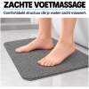 Antislipmat Douche Zacht & Waterdoorlatend - 60x60CM - Incl. Netspons - Antislip Douchemat Grijs – Anti Slip Douche Cabine Mat – Mat voor in de Badkamer - Badkamer accessoires