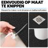 Antislipmat Douche Zacht & Waterdoorlatend - 60x60CM - Incl. Netspons - Antislip Douchemat Zwart – Anti Slip Douche Cabine Mat – Mat voor in de Badkamer - Badkamer accessoires