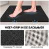 Antislipmat Douche Zacht & Waterdoorlatend - 60x60CM - Incl. Netspons - Antislip Douchemat Zwart – Anti Slip Douche Cabine Mat – Mat voor in de Badkamer - Badkamer accessoires