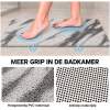 Antislipmat Douche Zacht & Waterdoorlatend - Douchemat Antislip Wit - 70 x 40 cm - Incl. spons