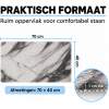 Antislipmat Douche Zacht & Waterdoorlatend - Douchemat Antislip Wit - 70 x 40 cm - Incl. spons