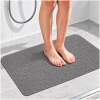 Antislipmat Douche Zacht & Waterdoorlatend - Douchemat Antislip Grijs - 70 x 40 cm - Incl. spons