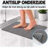 Antislipmat Douche Zacht & Waterdoorlatend - Douchemat Antislip Grijs - 70 x 40 cm - Incl. spons
