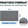 Antislipmat Douche Zacht & Waterdoorlatend - Douchemat Antislip Grijs - 70 x 40 cm - Incl. spons