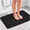 Antislipmat Douche Zacht & Waterdoorlatend - Douchemat Antislip Zwart - 70 x 40 cm - Incl. spons
