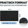 Antislipmat Douche Zacht & Waterdoorlatend - Douchemat Antislip Zwart - 70 x 40 cm - Incl. spons