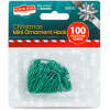 Mini kerstornamenthaakjes – groen – 100 stuks per verpakking 1 Stuks [58851C]