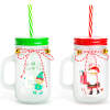 Kerstbeker met rietje - 450 ml - 2 uitvoeringen 1 Stuks [58864]