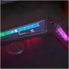 Gaming bureau - 120 x 60 x 75 cm - RGB LED, USB, bekerhouder, hoofdtelefoonhouder, koolstofvezel - zwart 1 Stuks [BMD1128BK]