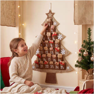 Kerstdecoratie – adventskalender – kerstboom - 85 x 60 cm 1 Stuks [59783]