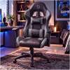 Gamingstoel - met hoofdsteun en lendensteun - grijs - 72 x 52 cm / 50 x 44 cm 1 Stuks [BMD1126GY]