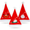 Kerstmuts voor de Kerstman – 3 soorten – fluweel – 29 x 42 cm – rood/wit 1 Stuks [58720D]