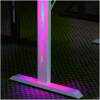 NL: Gaming bureau - 120 x 60 x 75 cm - RGB LED, USB, bekerhouder, hoofdtelefoonhouder, 5 mm glas - wit 1 Stuks [BMD1129WH]
