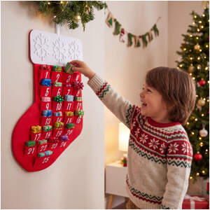 Kerstdecoratie – adventskalender – kerstmanlaars – 59 x 36 cm 1 Stuks [59782]