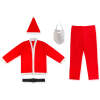 Kerstmanpak - broek, shirt, muts, baard, riem 1 Stuks [58021B]