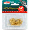 Mini kerstornamenthaakjes – goudkleurig – 100 stuks per verpakking 1 Stuks [58851A]