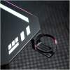 NL: Gaming bureau - 120 x 60 x 75 cm - RGB LED, USB, bekerhouder, hoofdtelefoonhouder, 5 mm glas - zwart 1 Stuks [BMD1129BK]