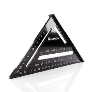 Haakse liniaal en gradenboog – 18,5 cm – metaal 1 Stuks [11001]