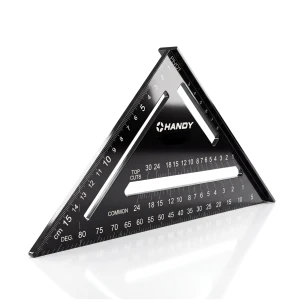 Haakse liniaal en gradenboog – 18,5 cm – metaal 1 Stuks [11001]