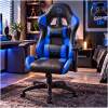 Gamingstoel - met hoofdsteun en lendensteun - blauw - 72 x 52 cm / 50 x 44 cm 1 Stuks [BMD1126BL]