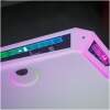 Gaming bureau - 120 x 60 x 75 cm - RGB LED, USB, bekerhouder, hoofdtelefoonhouder, koolstofvezel - wit 1 Stuks [BMD1128WH]