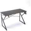 Gaming bureau - 120 x 60 x 75 cm - RGB LED, USB, bekerhouder, hoofdtelefoonhouder, 15 mm MDF - zwart 1 Stuks [BMD1127BK]