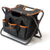 2-in-1 polyester tas en stoel - 40 x 29 x 31 cm - 6+1 vakken 1 Stuks [10230]